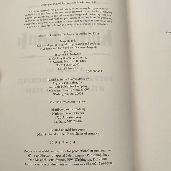 Book Ted Nugent Kill It & Grill It Cookbook Hardcover - Picture 2 of 4